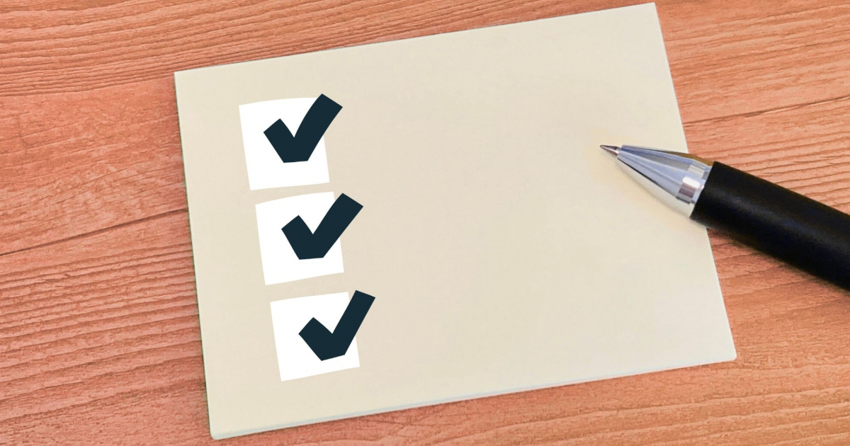 準備　チェックリスト