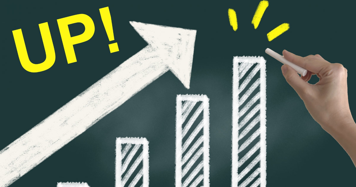 成績　上がる up